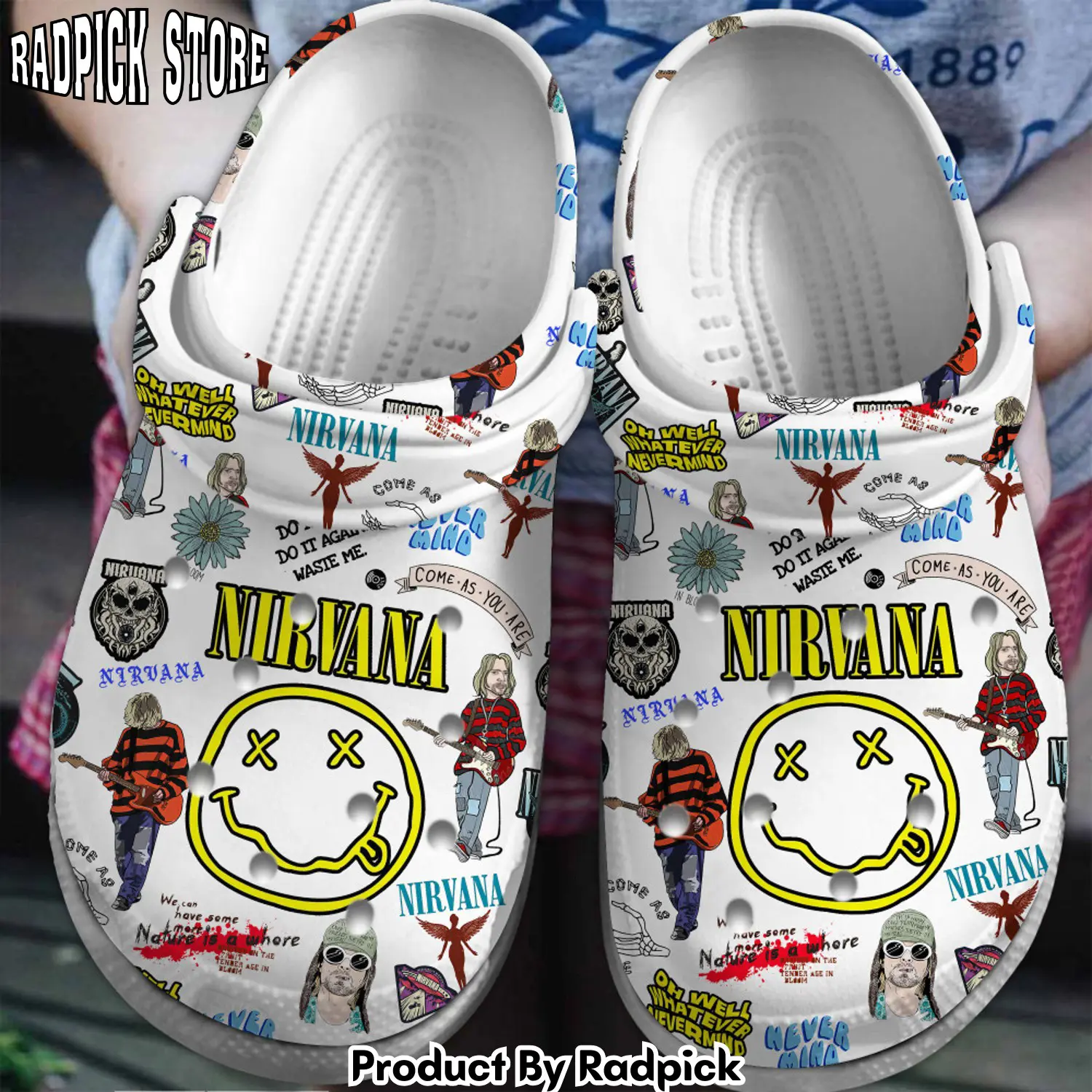 Radpick premium nirvana music clogs shoes comfortable for men women yrh rp6522187